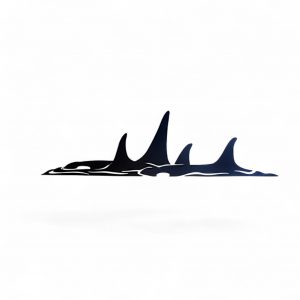 The Orca Pod- Metal sculpture
