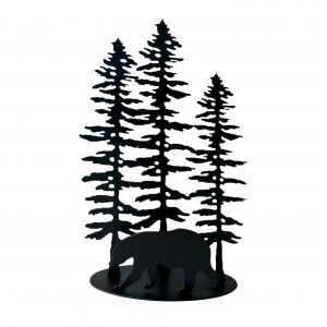 Three Sitka Bear metal Sculpture