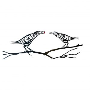 Metal Crow Branch Pair- First Nation's Design