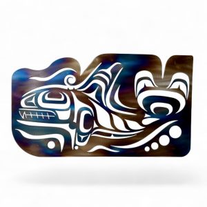 Whale Wall Metal Art- First Nation's Design