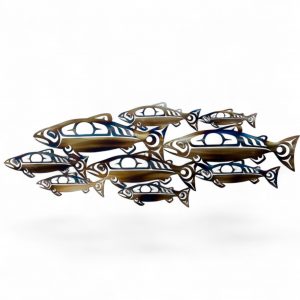 School of Fish Metal Artwork- First Nation's Design