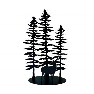 Three Sitka Deer Metal Sculpture